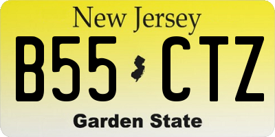NJ license plate B55CTZ