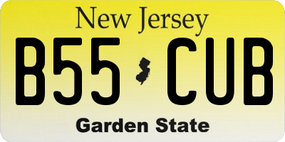 NJ license plate B55CUB