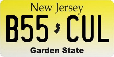 NJ license plate B55CUL