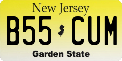 NJ license plate B55CUM