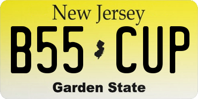 NJ license plate B55CUP