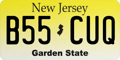 NJ license plate B55CUQ