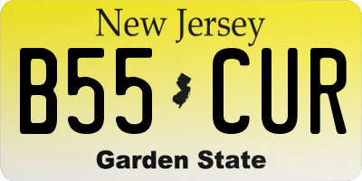 NJ license plate B55CUR