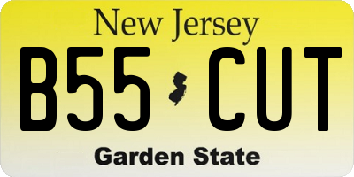 NJ license plate B55CUT