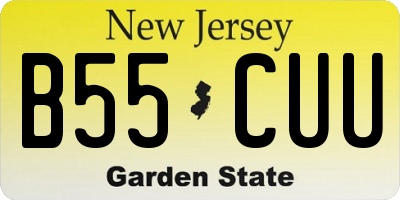 NJ license plate B55CUU