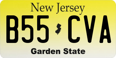 NJ license plate B55CVA