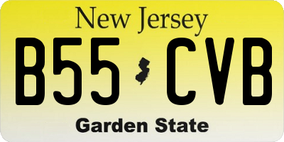 NJ license plate B55CVB