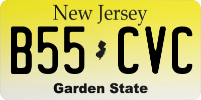 NJ license plate B55CVC