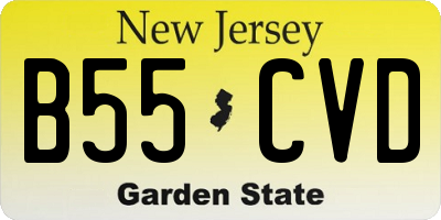 NJ license plate B55CVD