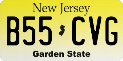 NJ license plate B55CVG