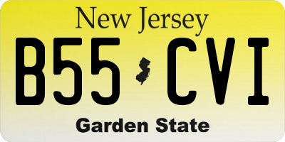 NJ license plate B55CVI