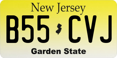 NJ license plate B55CVJ