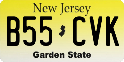 NJ license plate B55CVK