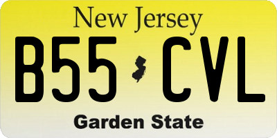 NJ license plate B55CVL