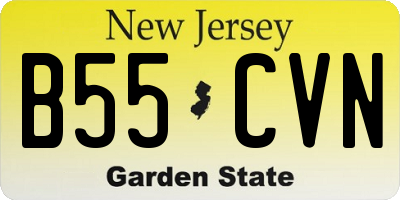 NJ license plate B55CVN