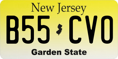 NJ license plate B55CVO