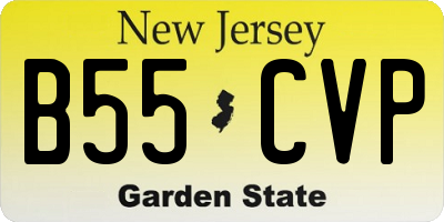 NJ license plate B55CVP