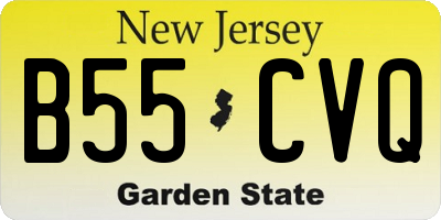NJ license plate B55CVQ