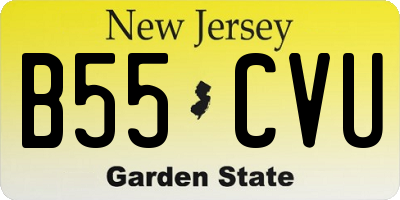 NJ license plate B55CVU