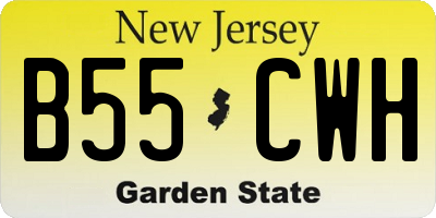 NJ license plate B55CWH