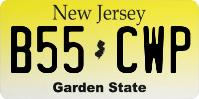 NJ license plate B55CWP