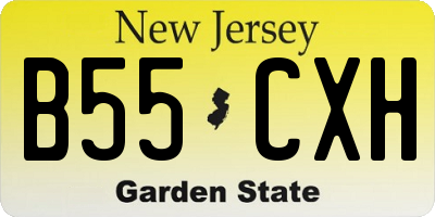 NJ license plate B55CXH