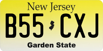 NJ license plate B55CXJ