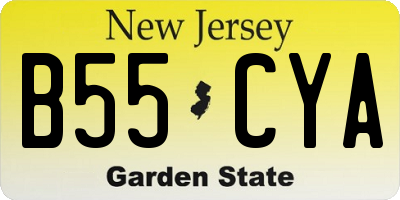 NJ license plate B55CYA