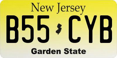 NJ license plate B55CYB