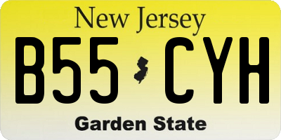 NJ license plate B55CYH