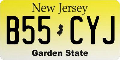 NJ license plate B55CYJ