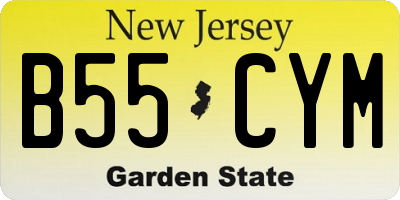 NJ license plate B55CYM