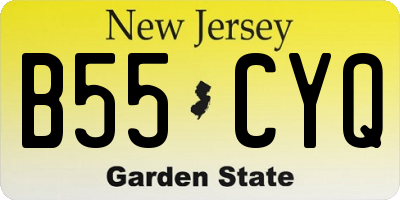 NJ license plate B55CYQ