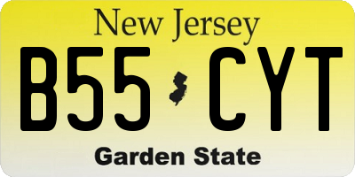 NJ license plate B55CYT