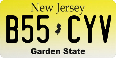 NJ license plate B55CYV