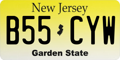 NJ license plate B55CYW