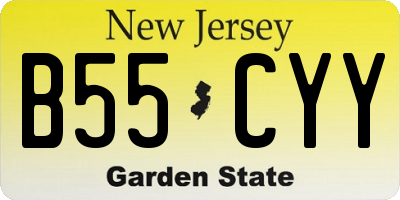 NJ license plate B55CYY