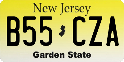 NJ license plate B55CZA