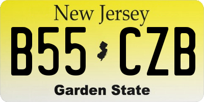 NJ license plate B55CZB