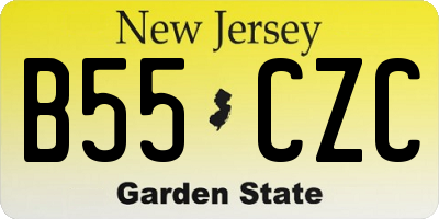 NJ license plate B55CZC