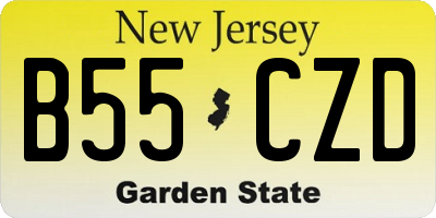 NJ license plate B55CZD