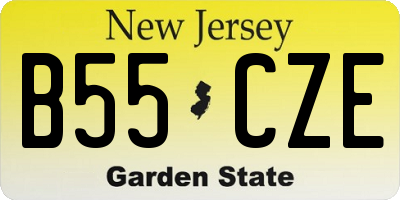 NJ license plate B55CZE