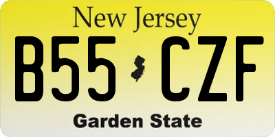 NJ license plate B55CZF