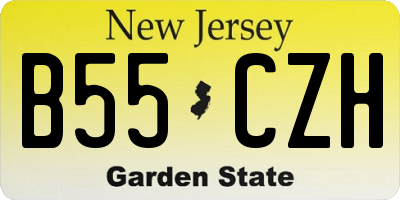 NJ license plate B55CZH