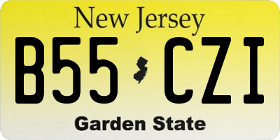 NJ license plate B55CZI
