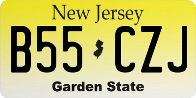 NJ license plate B55CZJ