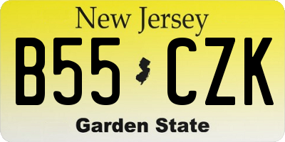 NJ license plate B55CZK
