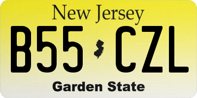 NJ license plate B55CZL