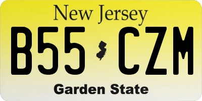 NJ license plate B55CZM
