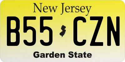 NJ license plate B55CZN